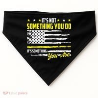 911 American Flag Dispatcher USA Thin Gold Line Operator USA-Made Doggie Bandana thumb 0
