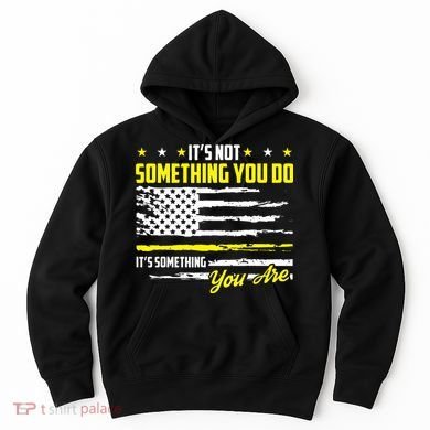 911 American Flag Dispatcher USA Thin Gold Line Operator Hoodie