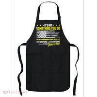 911 American Flag Dispatcher USA Thin Gold Line Operator Apron thumb 0