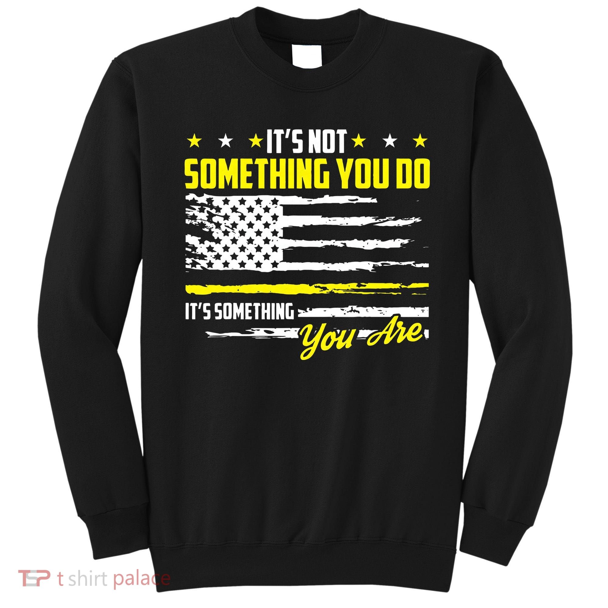 911 American Flag Dispatcher USA Thin Gold Line Operator Sweatshirt