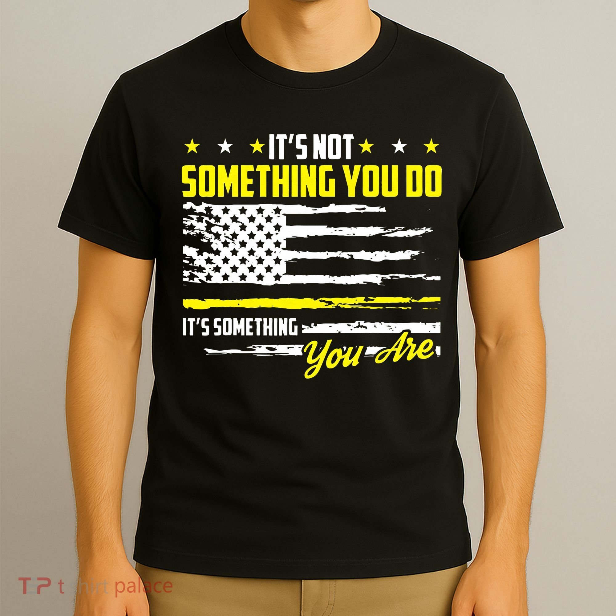 911 American Flag Dispatcher USA Thin Gold Line Operator T-Shirt