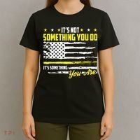 911 American Flag Dispatcher USA Thin Gold Line Operator T-Shirt thumb 4