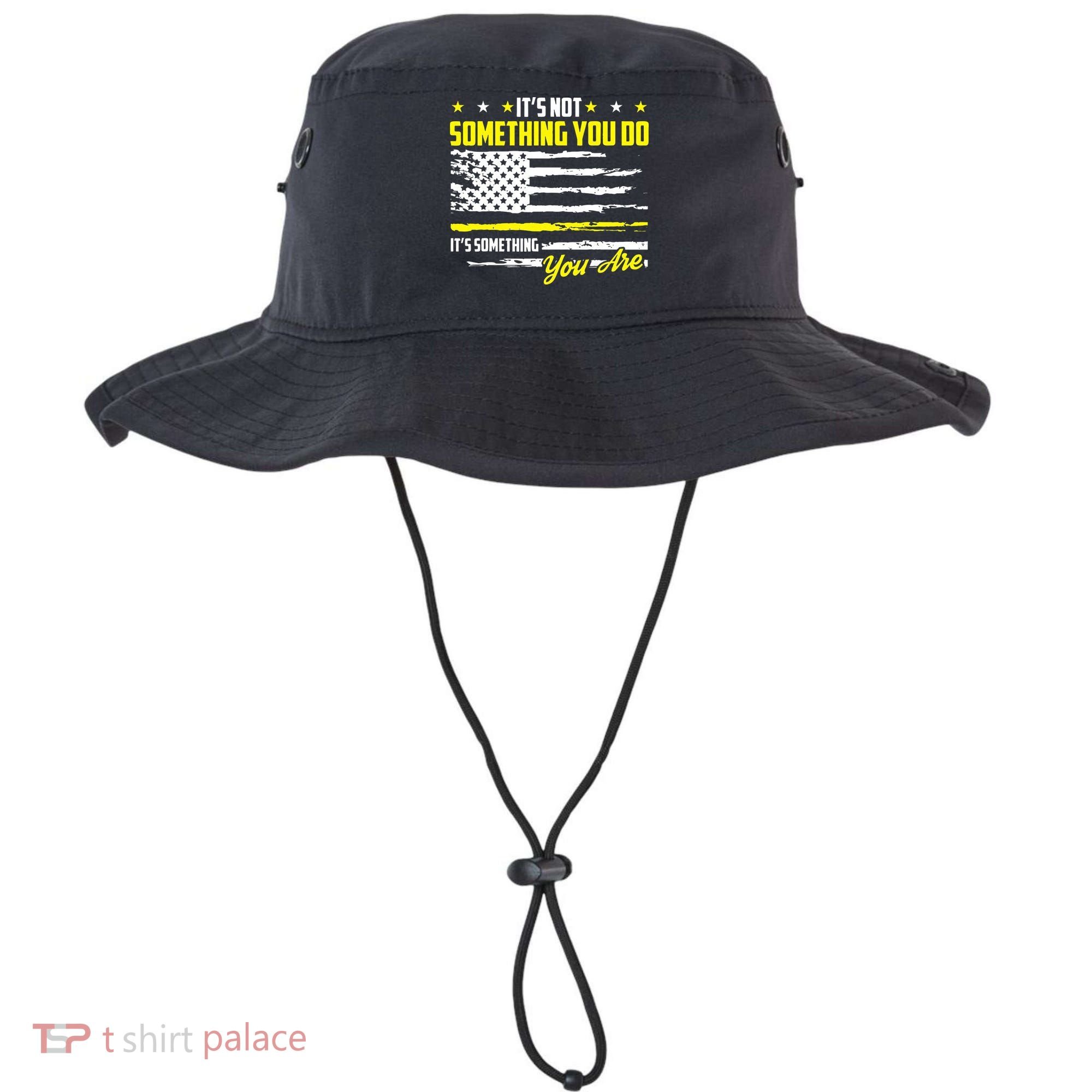 911 American Flag Dispatcher USA Thin Gold Line Operator Bucket Hat