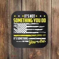 911 American Flag Dispatcher USA Thin Gold Line Operator Coaster thumb 0