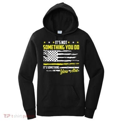 911 American Flag Dispatcher USA Thin Gold Line Operator Women's Hoodie