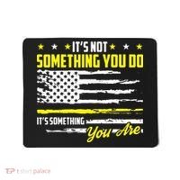 911 American Flag Dispatcher USA Thin Gold Line Operator Mousepad thumb 0