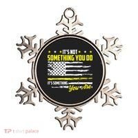 911 American Flag Dispatcher USA Thin Gold Line Operator Ornament thumb 0