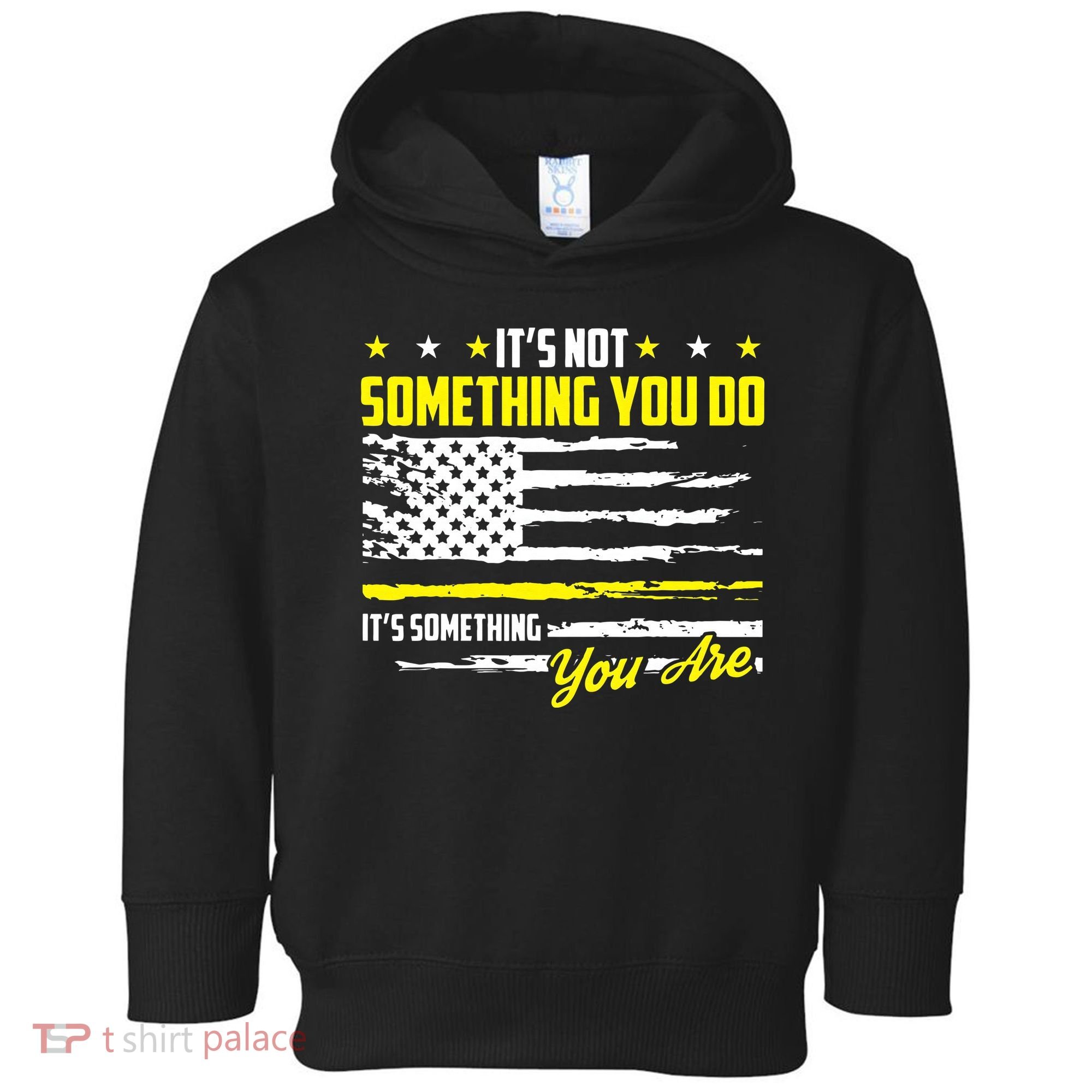 911 American Flag Dispatcher USA Thin Gold Line Operator Toddler Hoodie