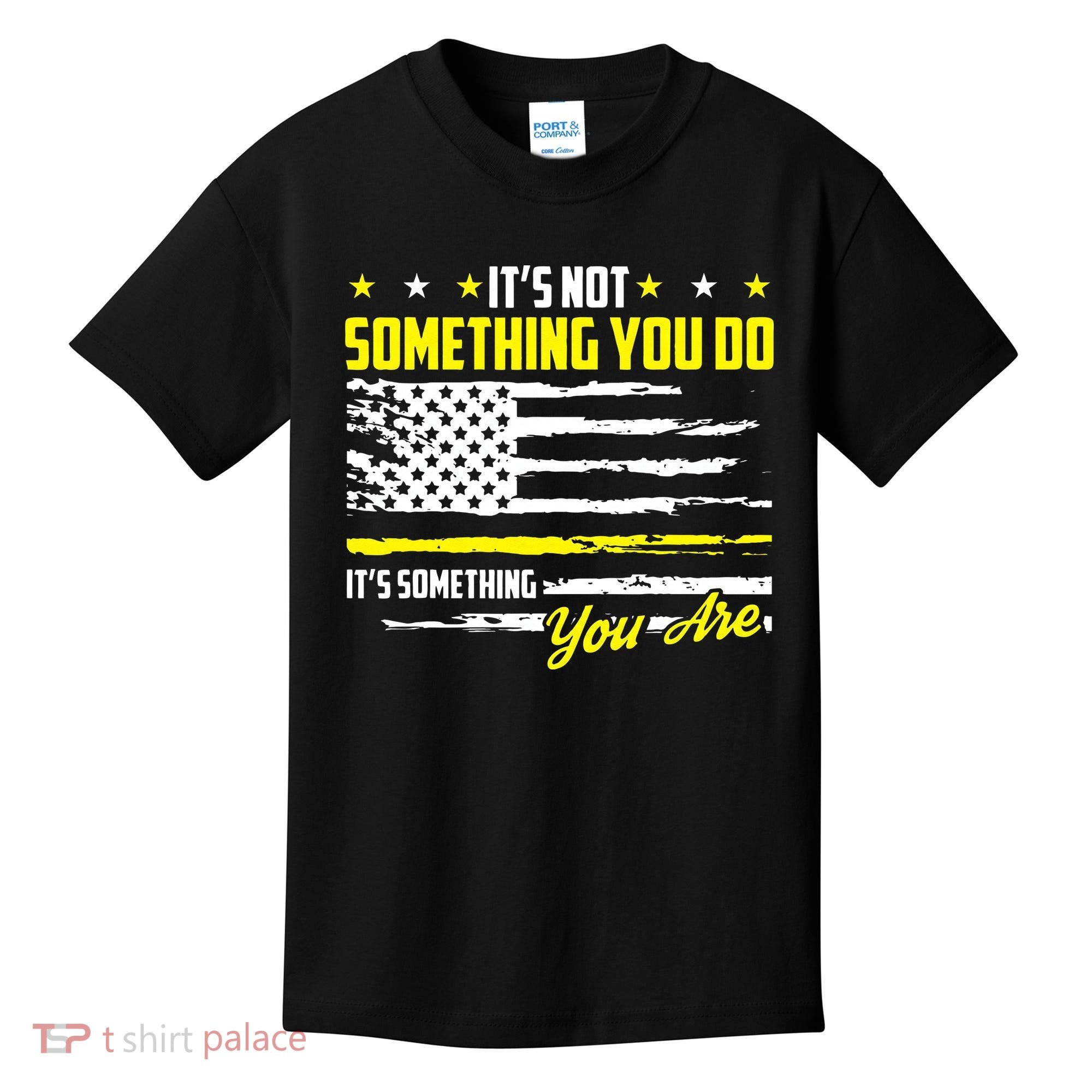 911 American Flag Dispatcher USA Thin Gold Line Operator Kids T-Shirt