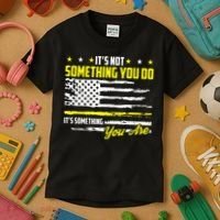 911 American Flag Dispatcher USA Thin Gold Line Operator Kids T-Shirt thumb 3