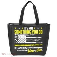911 American Flag Dispatcher USA Thin Gold Line Operator Tote Bag thumb 0