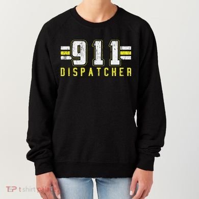 911 American Flag Dispatcher Thin Gold Line Operator Women's Sweatshirt