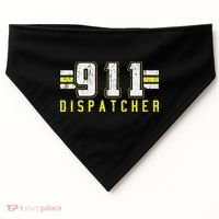911 American Flag Dispatcher Thin Gold Line Operator USA-Made Doggie Bandana thumb 0