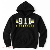 911 American Flag Dispatcher Thin Gold Line Operator Hoodie thumb 0