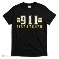 911 American Flag Dispatcher Thin Gold Line Operator T-Shirt thumb 0
