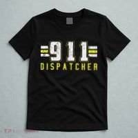 911 American Flag Dispatcher Thin Gold Line Operator T-Shirt thumb 5