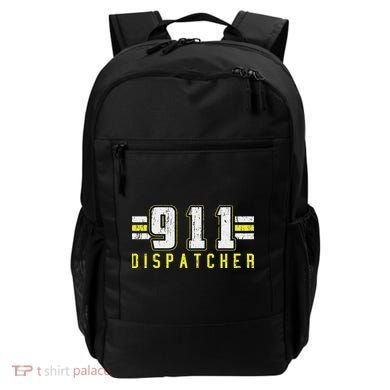 911 American Flag Dispatcher Thin Gold Line Operator Backpack