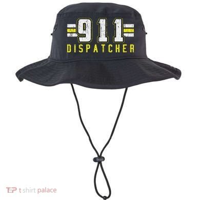 911 American Flag Dispatcher Thin Gold Line Operator Bucket Hat