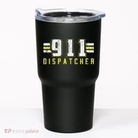 911 American Flag Dispatcher Thin Gold Line Operator Tumbler thumb 0