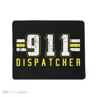 911 American Flag Dispatcher Thin Gold Line Operator Mousepad thumb 0