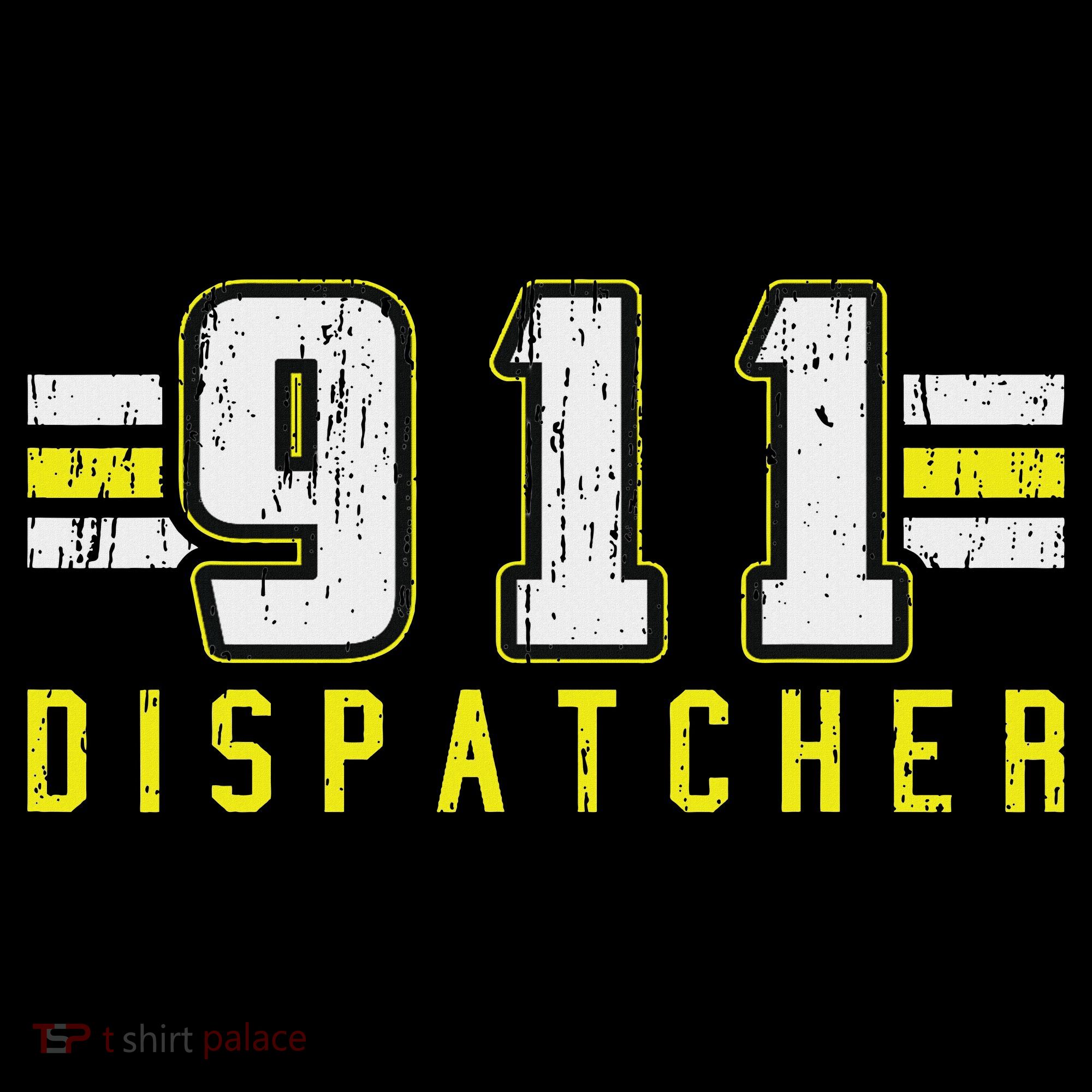 911 American Flag Dispatcher Thin Gold Line Operator Mousepad