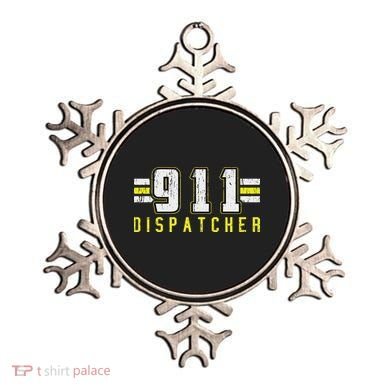 911 American Flag Dispatcher Thin Gold Line Operator Ornament