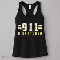 911 American Flag Dispatcher Thin Gold Line Operator Women's Tank Top thumb 3