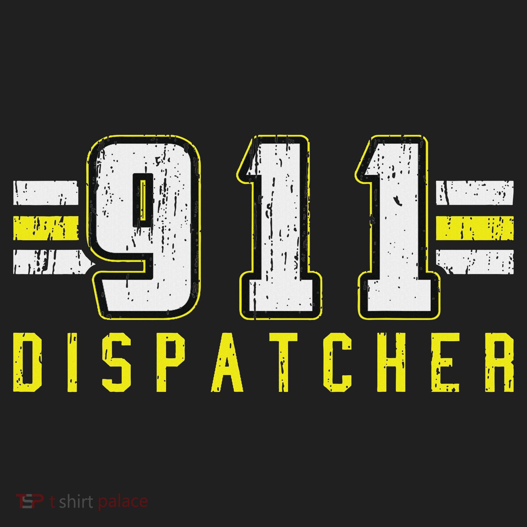 911 American Flag Dispatcher Thin Gold Line Operator Golf Towel