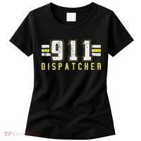 911 American Flag Dispatcher Thin Gold Line Operator Women's T-Shirt thumb 0