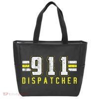 911 American Flag Dispatcher Thin Gold Line Operator Tote Bag thumb 0