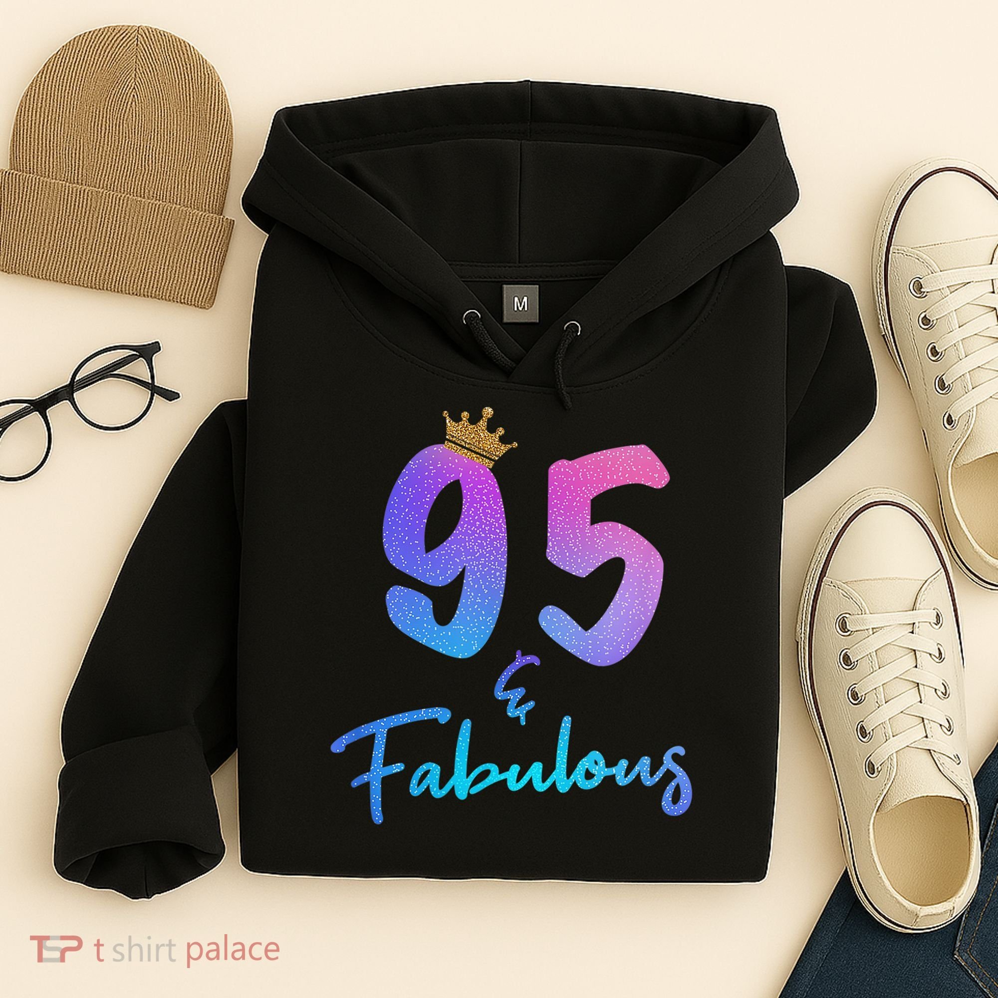 95 And Fabulous 95th Birthday 95 Years Old Bday Gift Hoodie