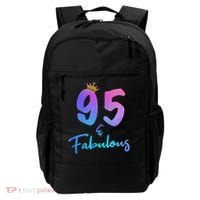 95 And Fabulous 95th Birthday 95 Years Old Bday Gift Backpack thumb 0