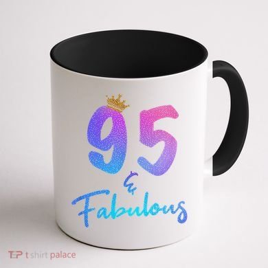 95 And Fabulous 95th Birthday 95 Years Old Bday Gift Coffee Mug back