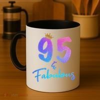 95 And Fabulous 95th Birthday 95 Years Old Bday Gift Coffee Mug thumb 4