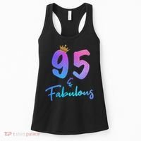 95 And Fabulous 95th Birthday 95 Years Old Bday Gift Women's Tank Top thumb 0
