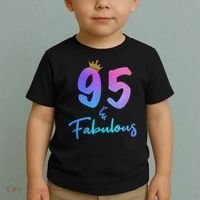 95 And Fabulous 95th Birthday 95 Years Old Bday Gift Toddler T-Shirt thumb 2