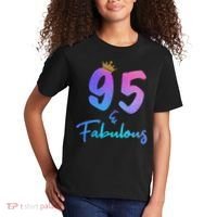 95 And Fabulous 95th Birthday 95 Years Old Bday Gift Kids T-Shirt thumb 2