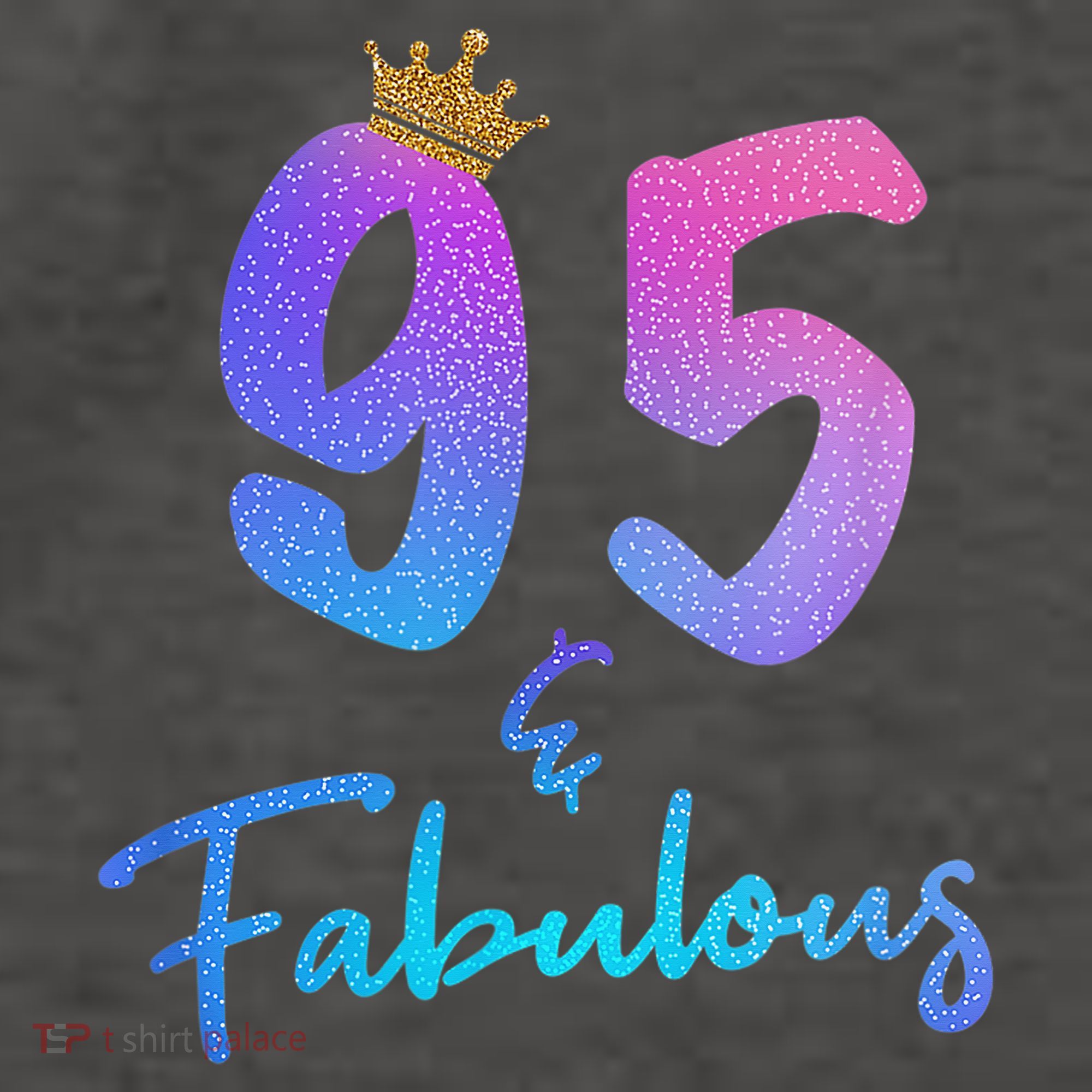 95 And Fabulous 95th Birthday 95 Years Old Bday Gift Vector Backpack