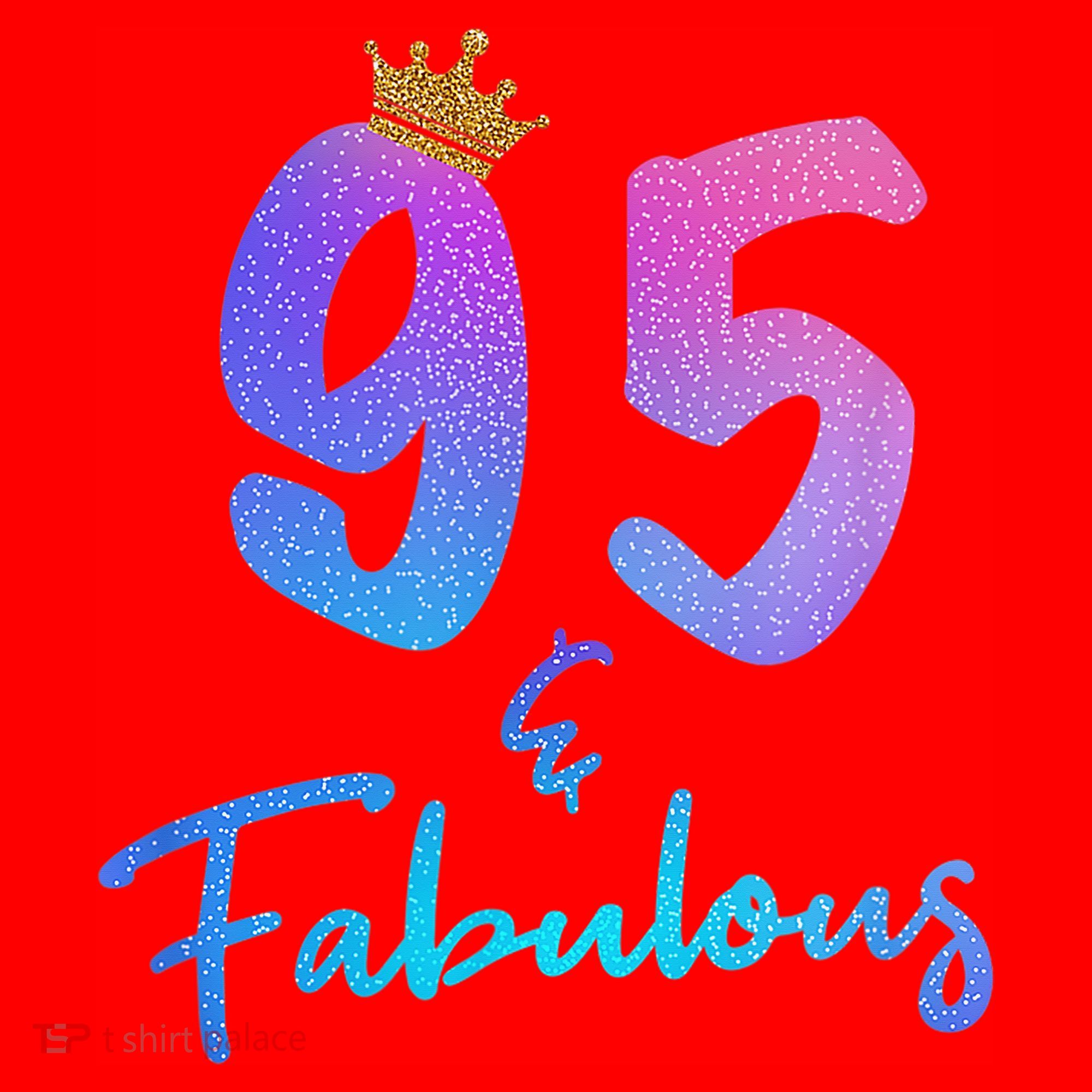 95 And Fabulous 95th Birthday 95 Years Old Bday Gift Santa Hat