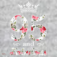 95 And Fabulous Queen 95th Birthday Present The Baniff Cuffed Pom Beanie thumb 2