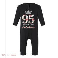 95 And Fabulous Queen 95th Birthday Present Infant Fleece One Piece thumb 0