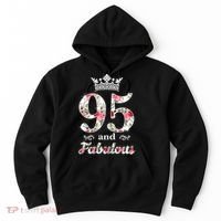 95 And Fabulous Queen 95th Birthday Present Hoodie thumb 0