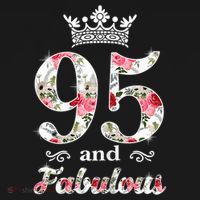 95 And Fabulous Queen 95th Birthday Present Backpack thumb 2