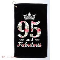 95 And Fabulous Queen 95th Birthday Present Golf Towel thumb 0