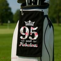 95 And Fabulous Queen 95th Birthday Present Golf Towel thumb 2