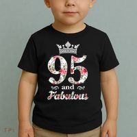 95 And Fabulous Queen 95th Birthday Present Toddler T-Shirt thumb 2