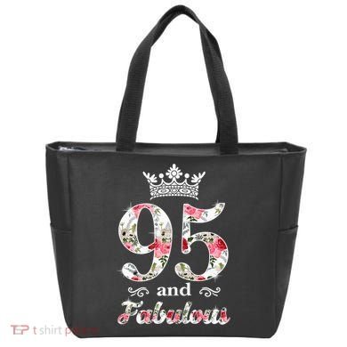95 And Fabulous Queen 95th Birthday Present Tote Bag
