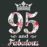 95 And Fabulous Queen 95th Birthday Present Infant Baby Jersey Bodysuit thumb 2
