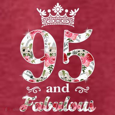 95 And Fabulous Queen 95th Birthday Present Pom Pom 12in Knit Beanie