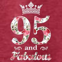 95 And Fabulous Queen 95th Birthday Present Pom Pom 12in Knit Beanie thumb 2